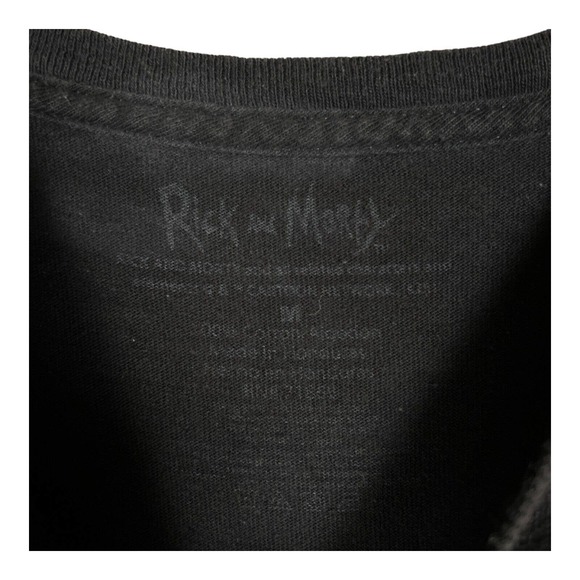 Rick And Morty Monster Ricksy Hipster Indie Nerd Men's Black Graphic T Shirt M - Picture 4 of 4
